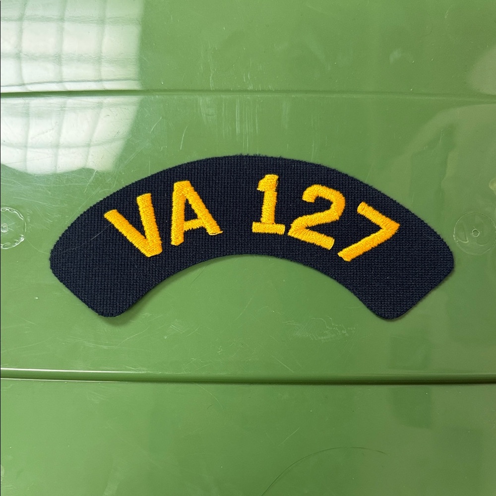 VA 127 embroidered naval Patch in navy and Yellow